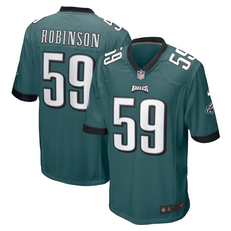 Men Philadelphia Eagles #59 Janarius Robinson Nike Midnight Green Home Game Player NFL Jersey->philadelphia eagles->NFL Jersey